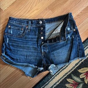 Levi's Dark Blue Jean Shorts
